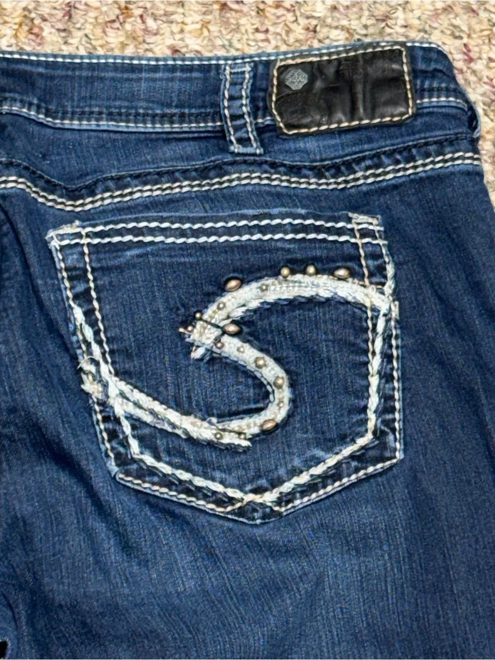 Women's size 18 Silver jeans Dark Wash Women's Bootcut Jeans - Navy Blue - Picture 5 of 9
